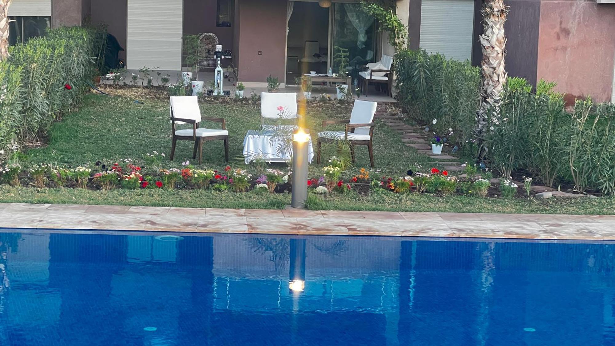 Appartement De Luxe Avec Jardin Vue Sur La Piscine Golf Securise 24H Sur 24 A 5 Minutes De L Aeroport Марракеш Экстерьер фото